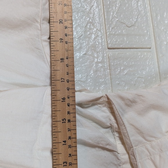 329-White Button-Up Dress Set 100 💯 Cotton - Picture 5 of 5